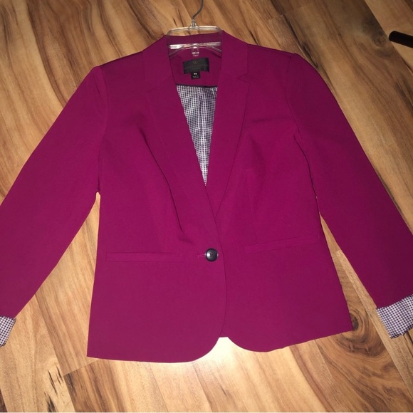 Worthington Black Blazer with Houndstooth Lining | Women’s Work Jacket - Picture 3 of 15